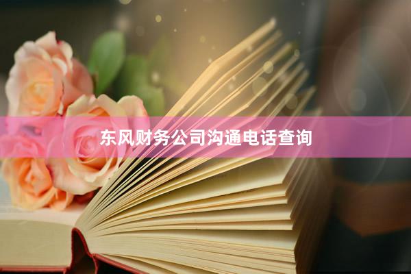 东风财务公司沟通电话查询
